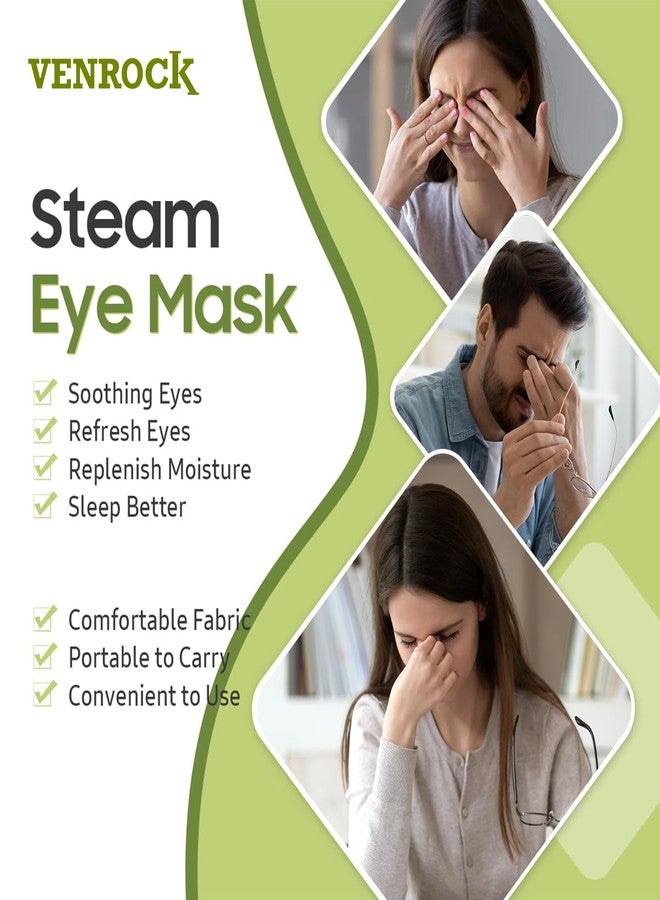 Venrock Lutein Self-Heating Steam Eye Mask 10 Packs - Heated Warm Compress for Dry Eyes, Dark Circles & Puffiness, Disposable SPA Sleep Mask, Travel Essentials & Relaxation Gifts - Image 2